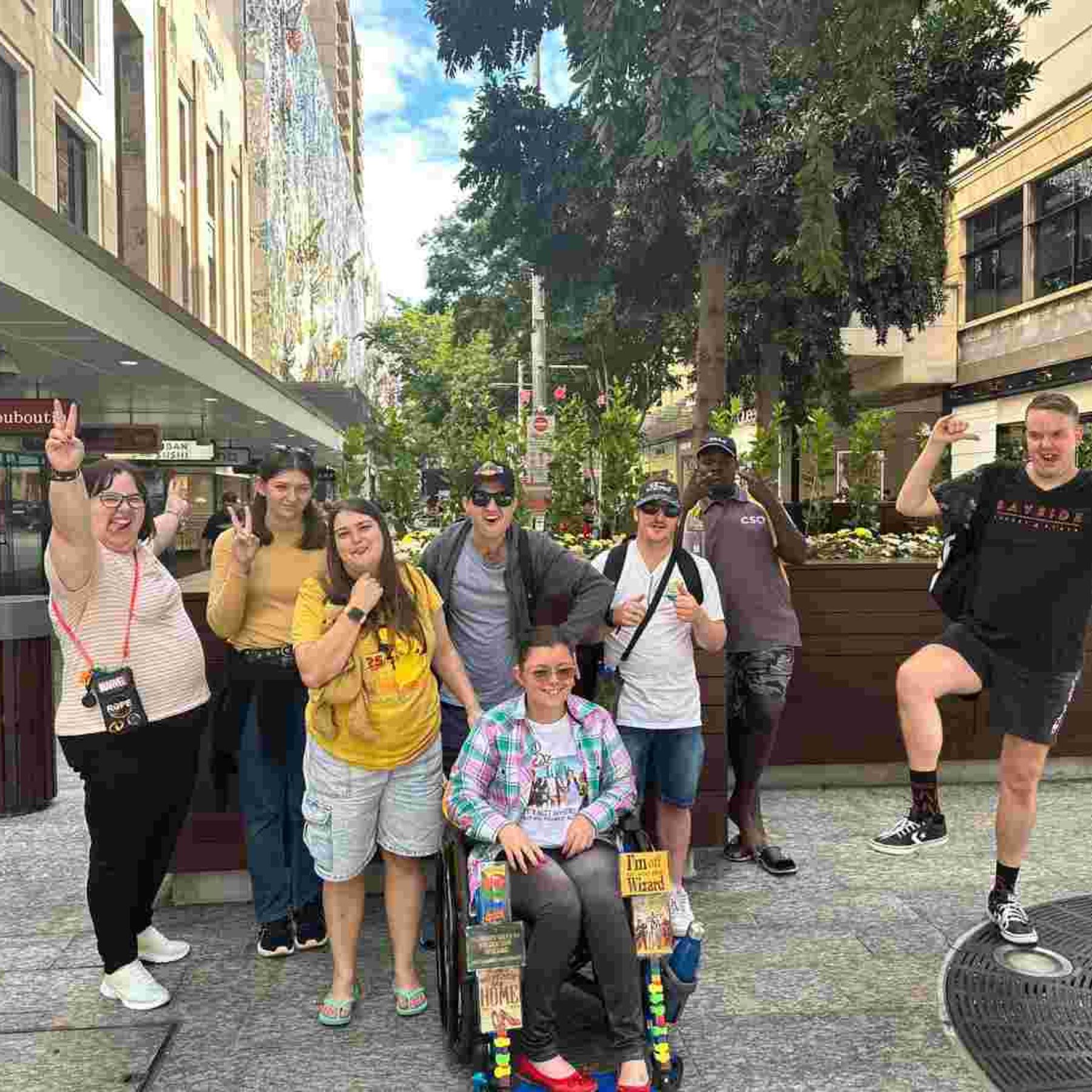 Group of people smiling for a picture